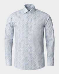 Men's Contemporary Fit Cotton Printed Sport Shirt