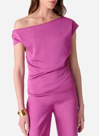 Vanessa Bruno - Top col asymétrique - Taille 44 - Rose