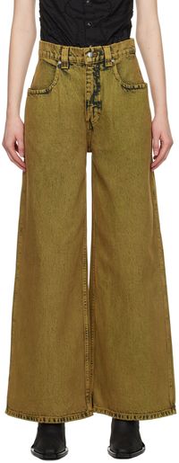 Eckhaus Latta Khaki Ultra Wide Leg Jeans