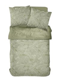 Today Linge De Maison - Parure de lit imprimé en coton - Taille 240x220 cm - Vert