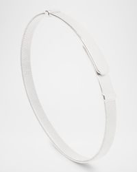 18K White Gold Coil Thin Bangle Bracelet