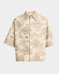 Men's Banana-Print Sport Shirt