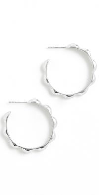 Sophie Blake Selena Scalloped Hoops Silver One Size