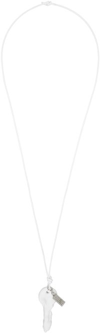 MM6 Maison Margiela White Waxed Key Necklace