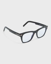 FT5886 Blue Blocking Acetate & Plastic Square Glasses