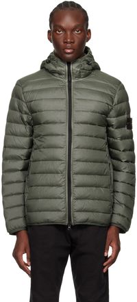 Stone Island Khaki Patch Down Jacket