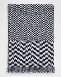 Houndstooth Jacquard Knit Scarf