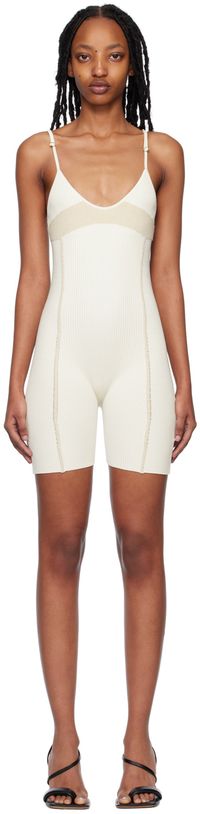 JACQUEMUS Off-White & Beige 'Le Body Bellinu' Bodysuit