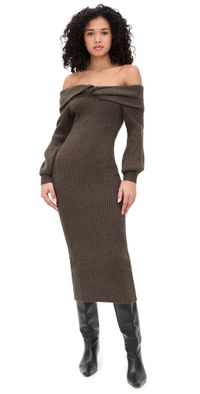 ASTR the Label Tilde Sweater Dress Walnut L