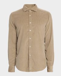 Men's Wide-Wale Corduroy Modern Fit Button-Down Shirt