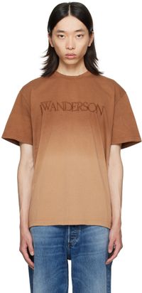 JW Anderson T-shirt brun à effet dégradé
