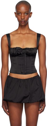 Miaou Haut de style corset Agnes noir