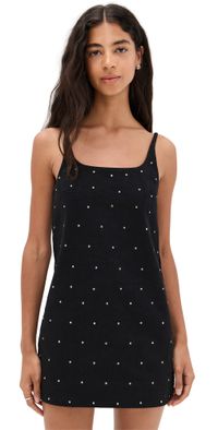 ALÉMAIS Simona Denim Mini Dress Black 14