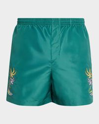 Men's Casa Embroidery Swim Trunks