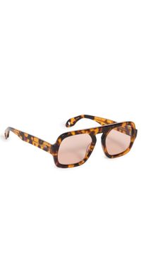Elisa Johnson Jane Sunglasses Brown Tortoise One Size