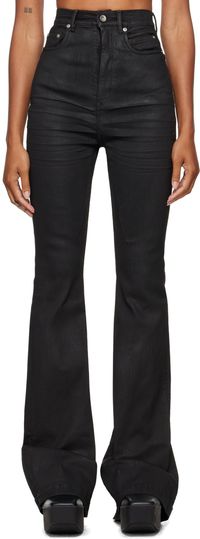 Rick Owens DRKSHDW Jean semi-évasé Bolan noir - Porterville
