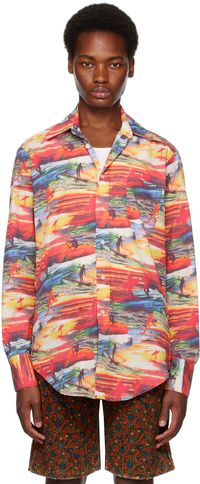 ERL Red Printed Shirt