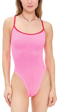 Hunza G Pamela Contrast One Piece Bubblegum/Red One Size