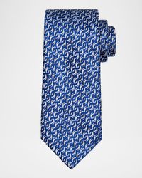 Men's Open Circle Silk Tie