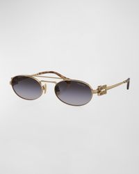Metal Oval Sunglasses