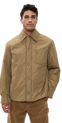 AMI Technical Taffeta Overshirt Bronze S