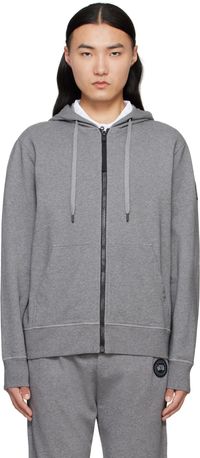 Canada Goose Gray 'Black Label' Huron Full Zip Hoodie