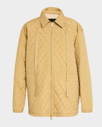 Quilted Zip-Front Taffeta Jacket