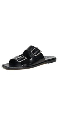 AEYDE Tonya Calf Leather Black Sandals Black 36
