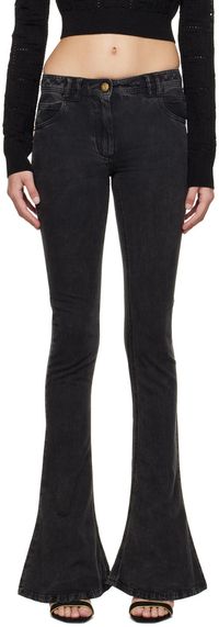 Balmain Jean semi-évasé noir