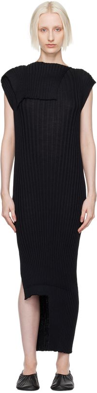 ISSEY MIYAKE Black Sparkling Midi Dress