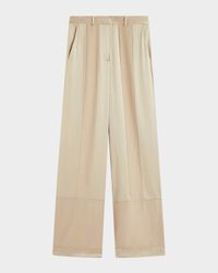 Corto Wide-Leg Paneled Silk Pants