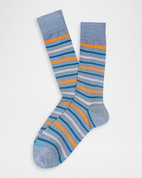 Men's Modal Multi-Stripe Crew Socks