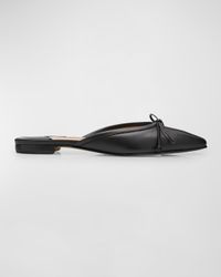Lambskin Bow Ballerina Mules