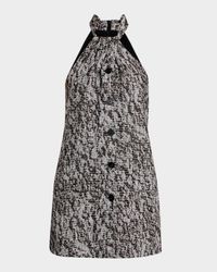 Elara Woven Halter Mini Dress