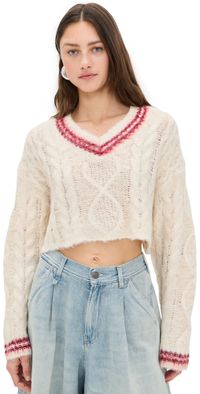 Ragged Priest Load Knit Sweater Ecru L