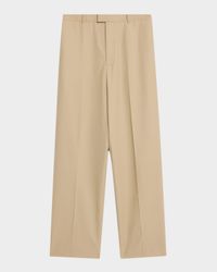 Men's Cotton Twill Straight-Leg Trousers