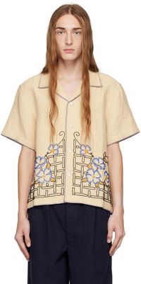 Bode Beige Himalayan Poppy Shirt