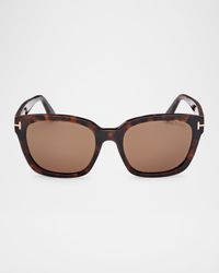 Haylay Acetate Rectangle Sunglasses
