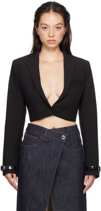 Coperni Black Cropped Tailored Blazer