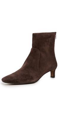 Madewell The Dimes Kitten Heel Boots in Suede Turkish Coffee 9.5