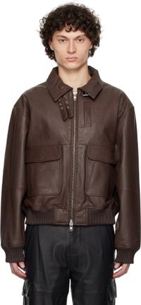 Deadwood Brown Wingman Leather Jacket