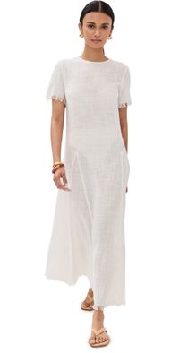 STAUD Le Havre Dress Buttercream M/L