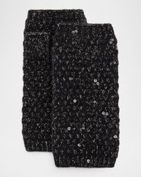 Metallic Cashmere Fingerless Gloves