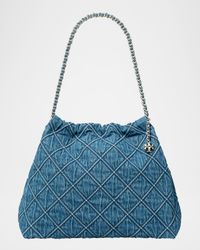Fleming Soft Denim Hobo Bag