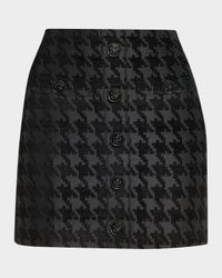 Mireya Houndstooth Jacquard Mini Skirt