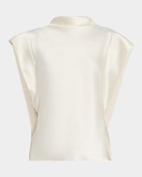 Adrien Draped Satin Top