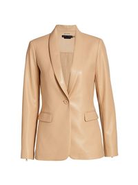 Women's Macey Faux Leather Jacket - Almond - Size 14