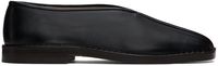 LEMAIRE Black Flat Piped Slippers