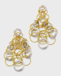 18K Two-Tone Gold Hawaii Diamond Earrings