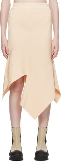 Stella McCartney Jupe midi asymétrique blanc cassé
